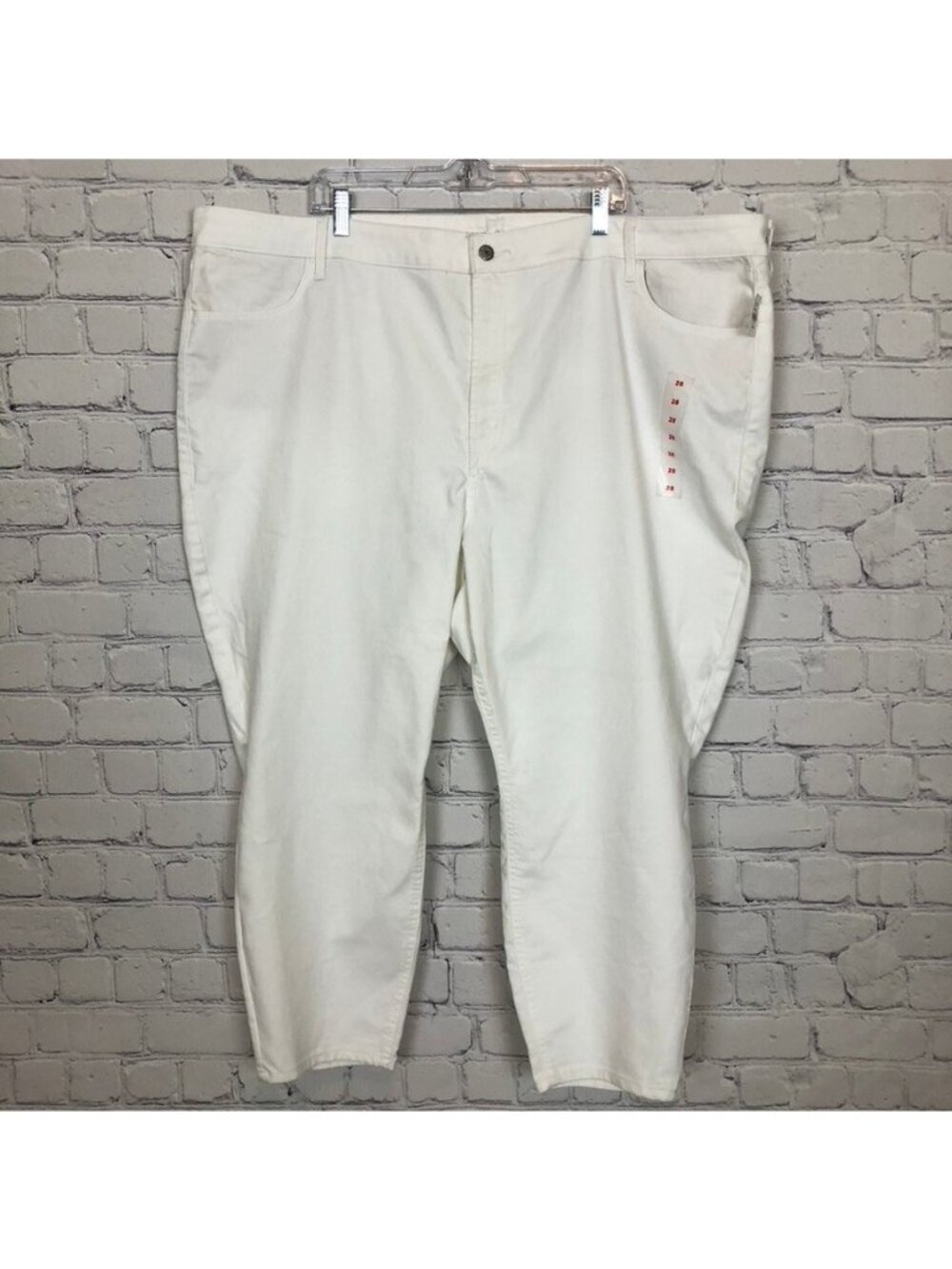 NWT Old Navy WOW High Rise Super Skinny Ankle Jeans Plus Size 28 Short White